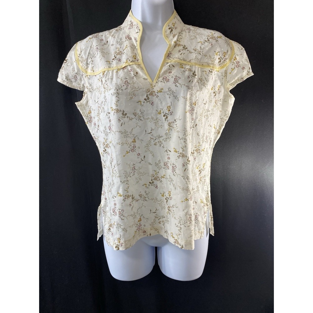 Vintage Collezione  Womens Cottagecore Shirt Size Large Eyelet Dainty Soft Fall